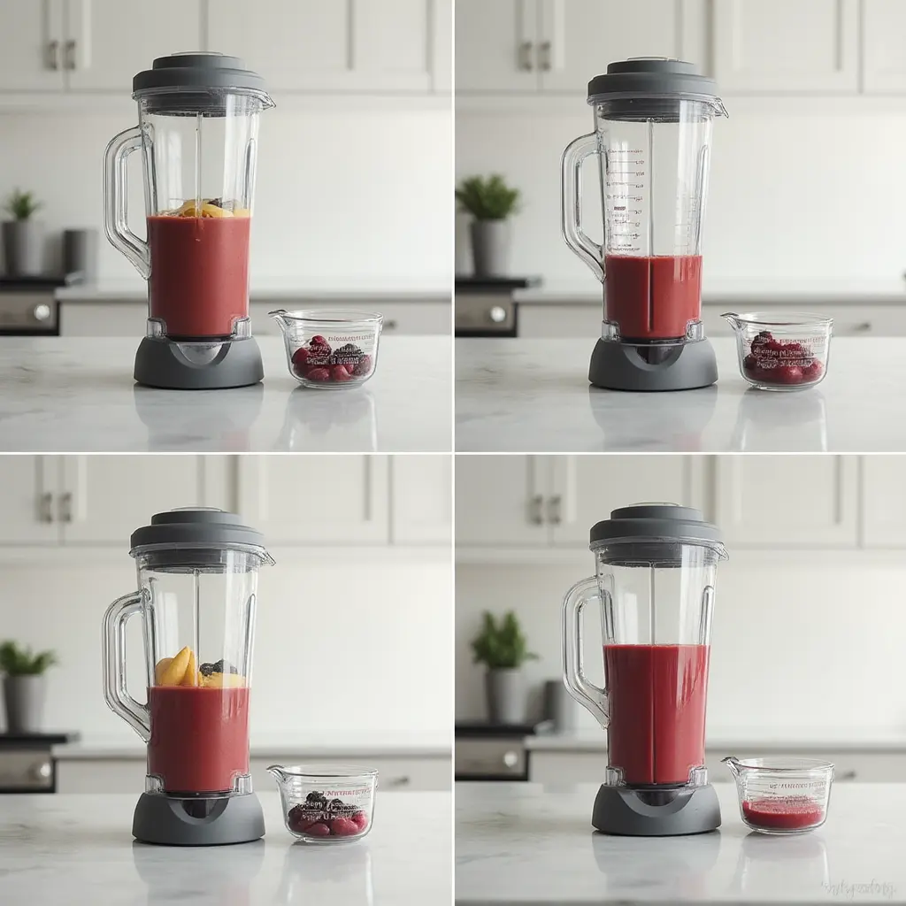 21-day-smoothie-diet-recipes-step-prep blending smoothie as part of 21 day smoothie diet recipes