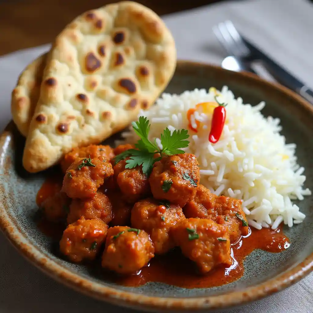 himalayan-chicken-rice-naan Himalayan chicken served with rice and naan