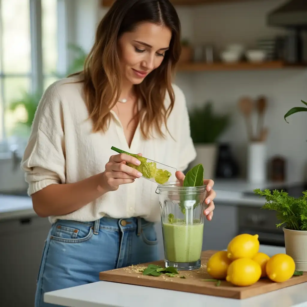 making-detox-smoothies-for-liver preparing detox smoothies for liver health at home