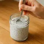 mix chia seeds in yogurt