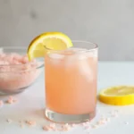 pink salt drink serving