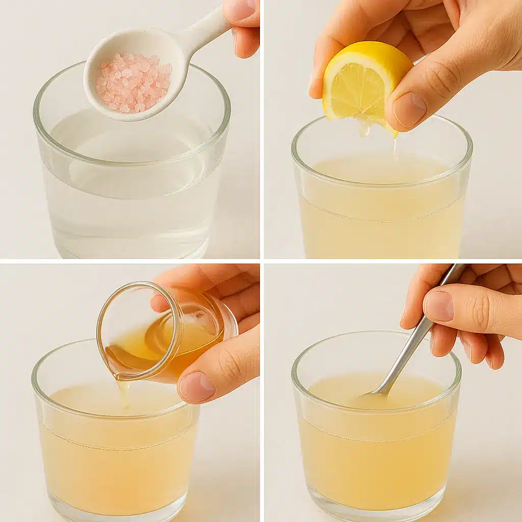 preparation steps for pink salt weight loss drink