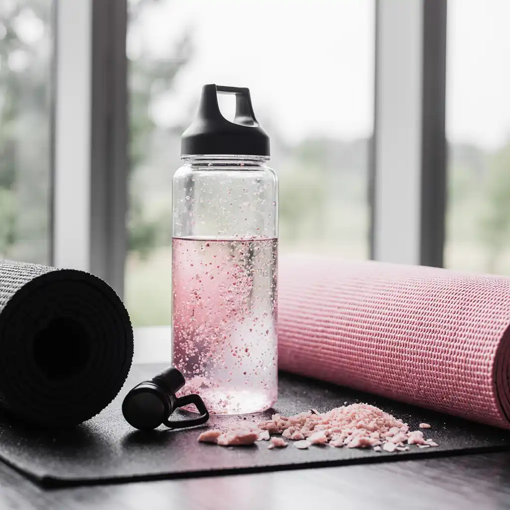 Pink salt water after a workout to support recovery