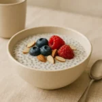 served chia yogurt bowl