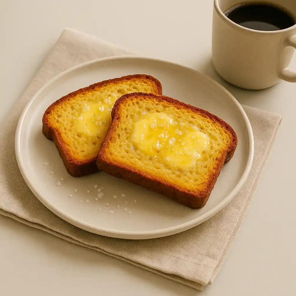 served keto bread toast butter