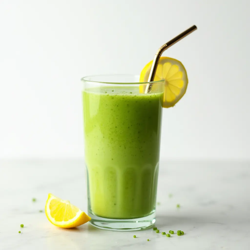 serving-anti-inflammatory-smoothie Pouring anti inflammatory smoothie