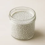 soaked chia seeds in yogurt jar