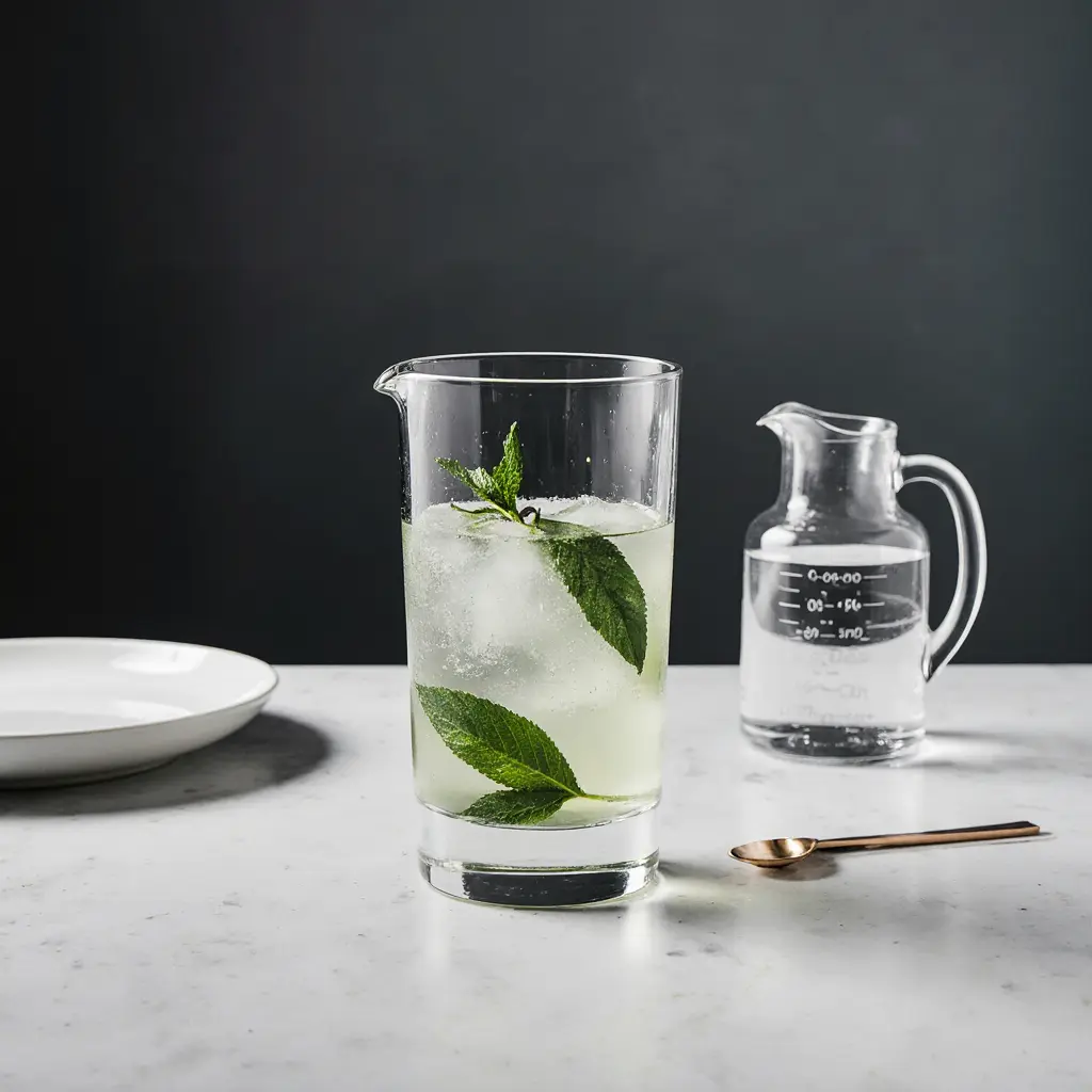 herbal tonic drink modern setting