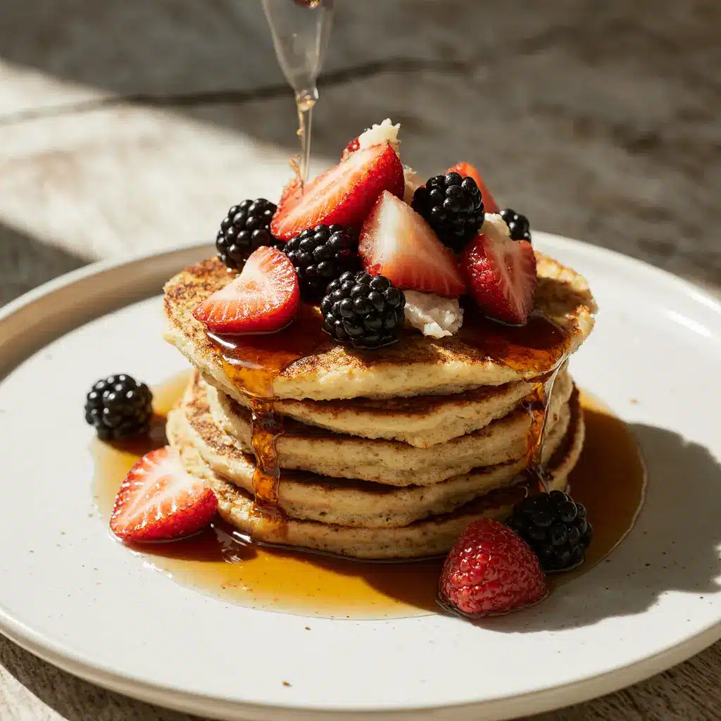Serving Martha Stewart buttermilk pancake recipe with berries