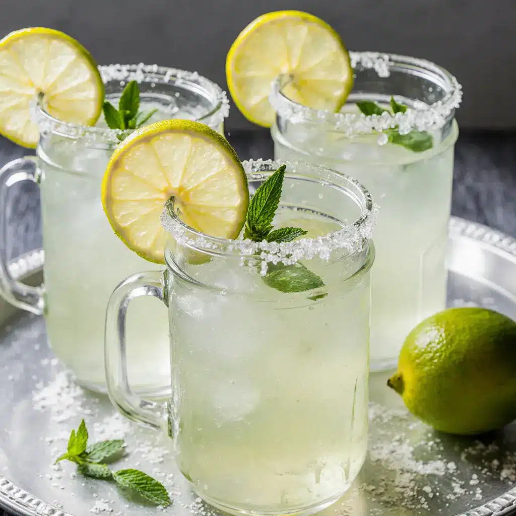 Served Brazilian Lemonade Mocktail in Mason Jars