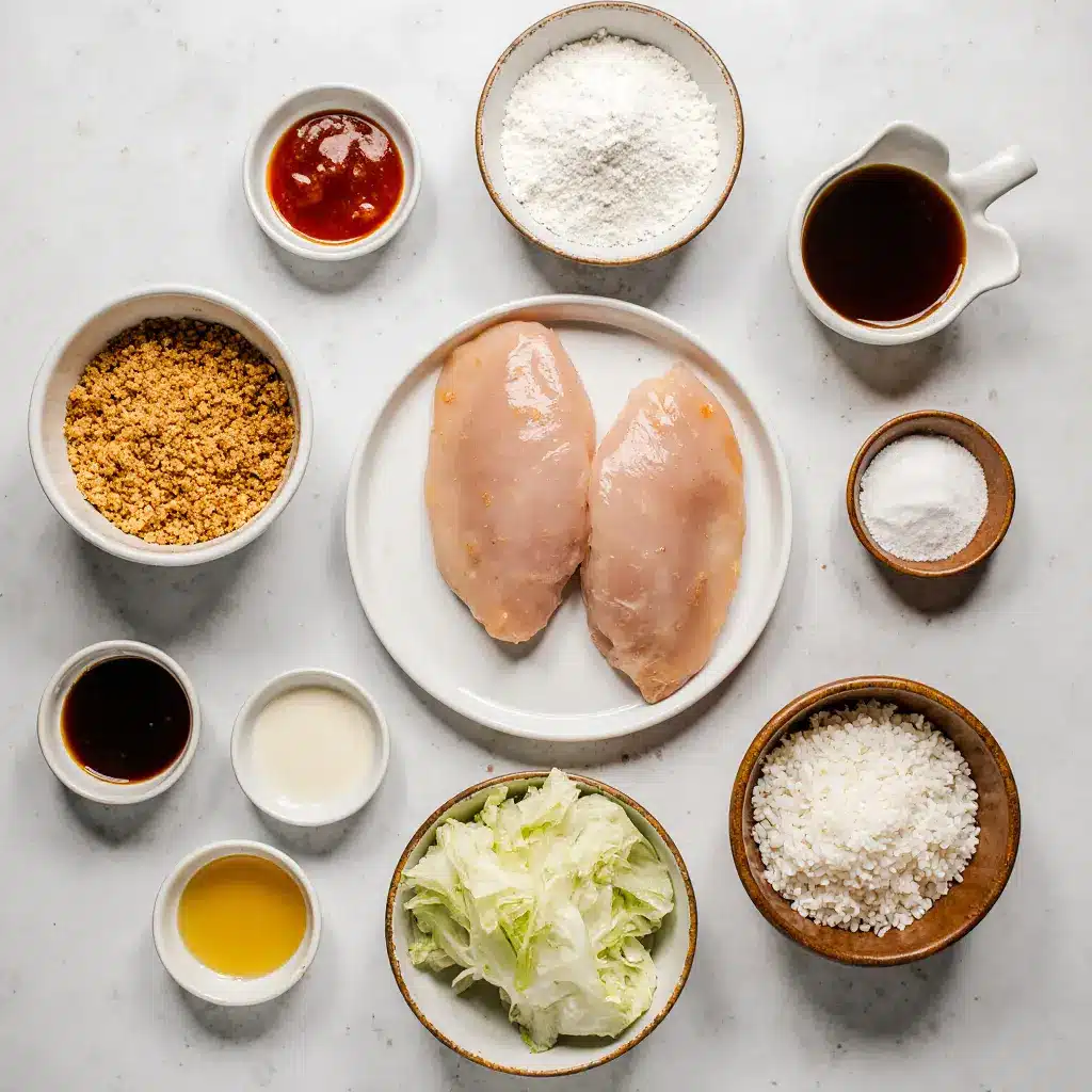 Ingredients for Chicken Katsu Bowl