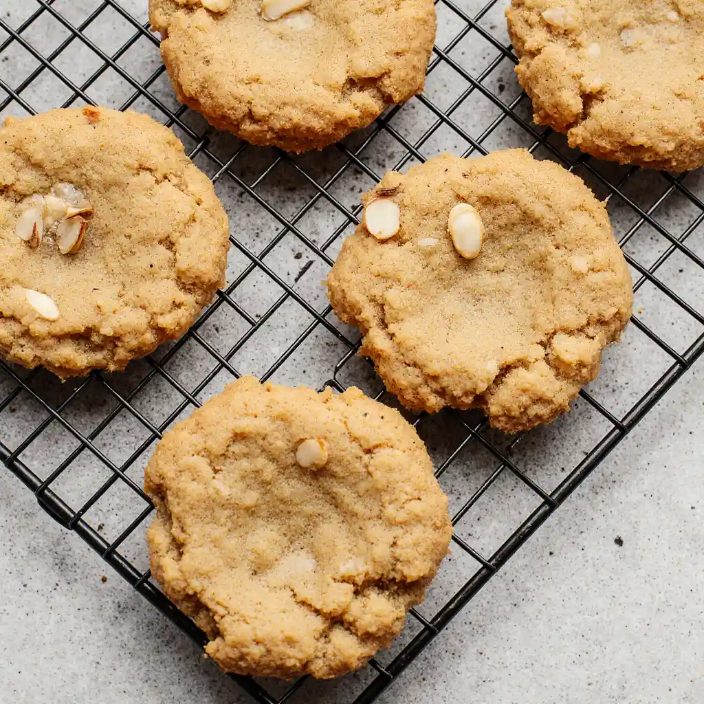 keto cookies cooling on rack