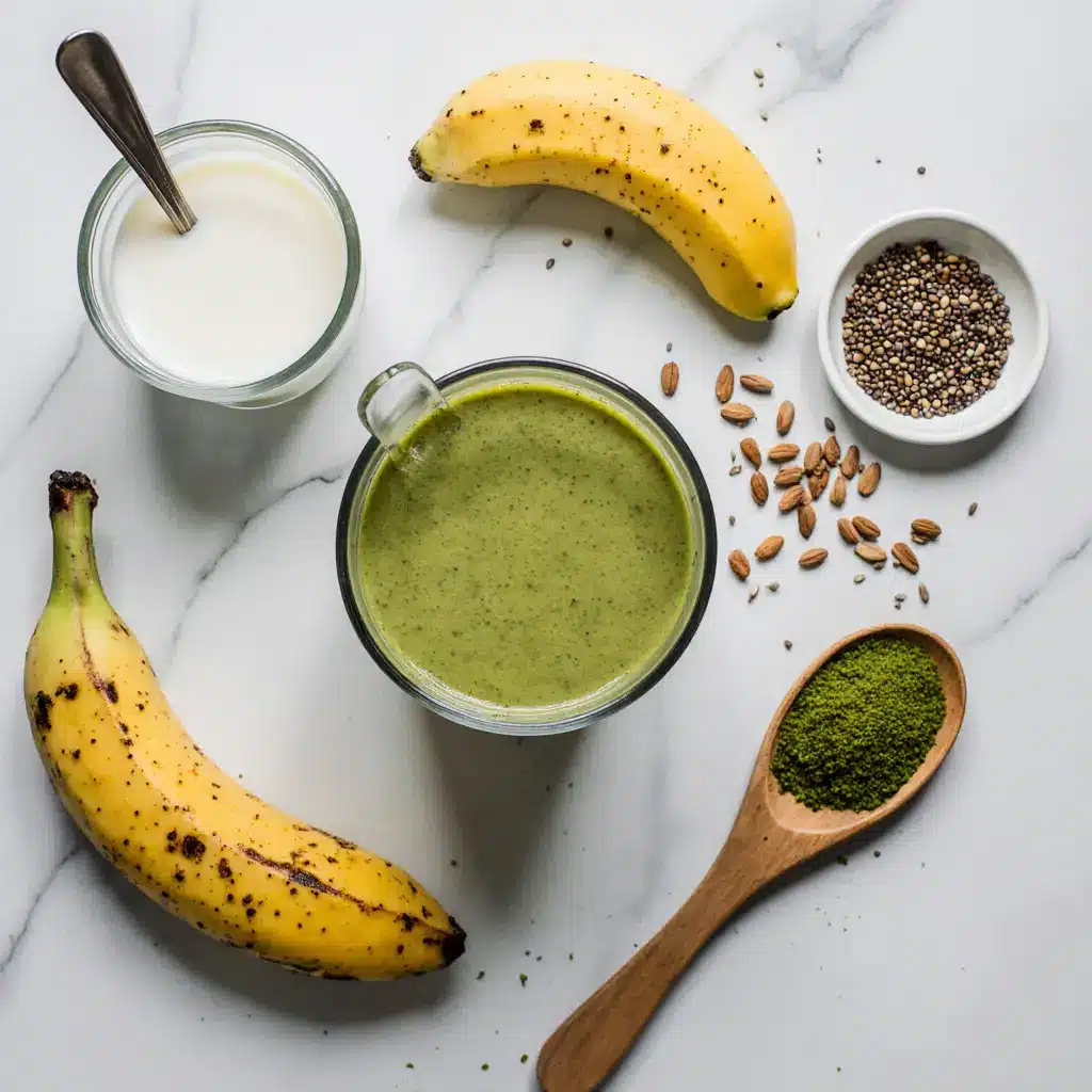 ingredients for moringa powder smoothie