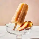 sweet tea peach popsicles closeup