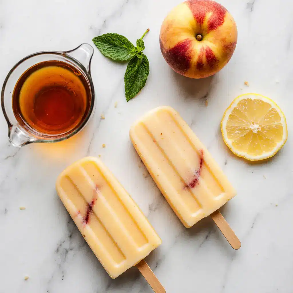 Fresh ingredients for sweet tea peach popsicles