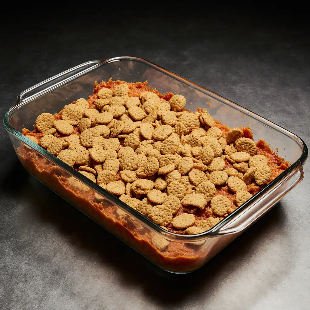 Layering Neiman Marcus Chicken Casserole