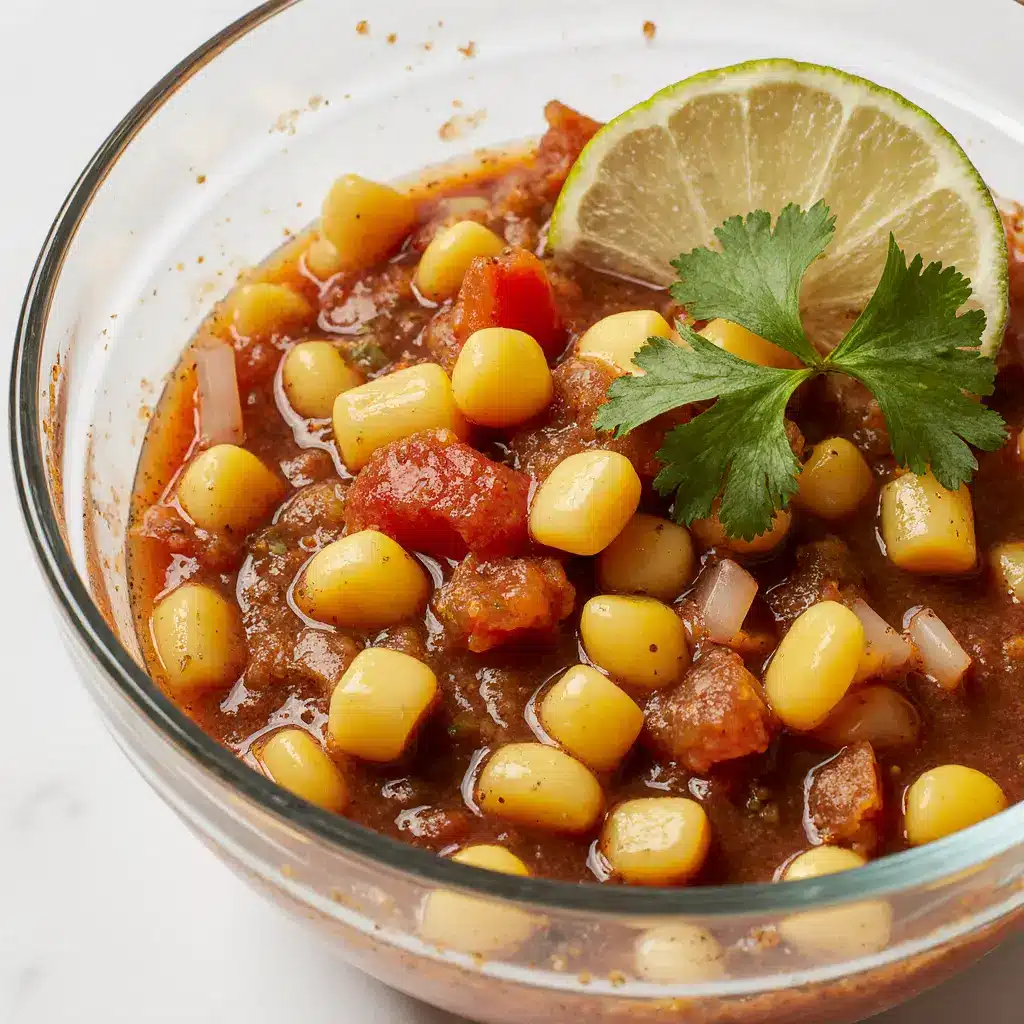 Chipotle Corn Salsa Recipe - Colorful Fresh Salsa Homemade chipotle corn salsa recipe with colorful vegetables in glass bowl