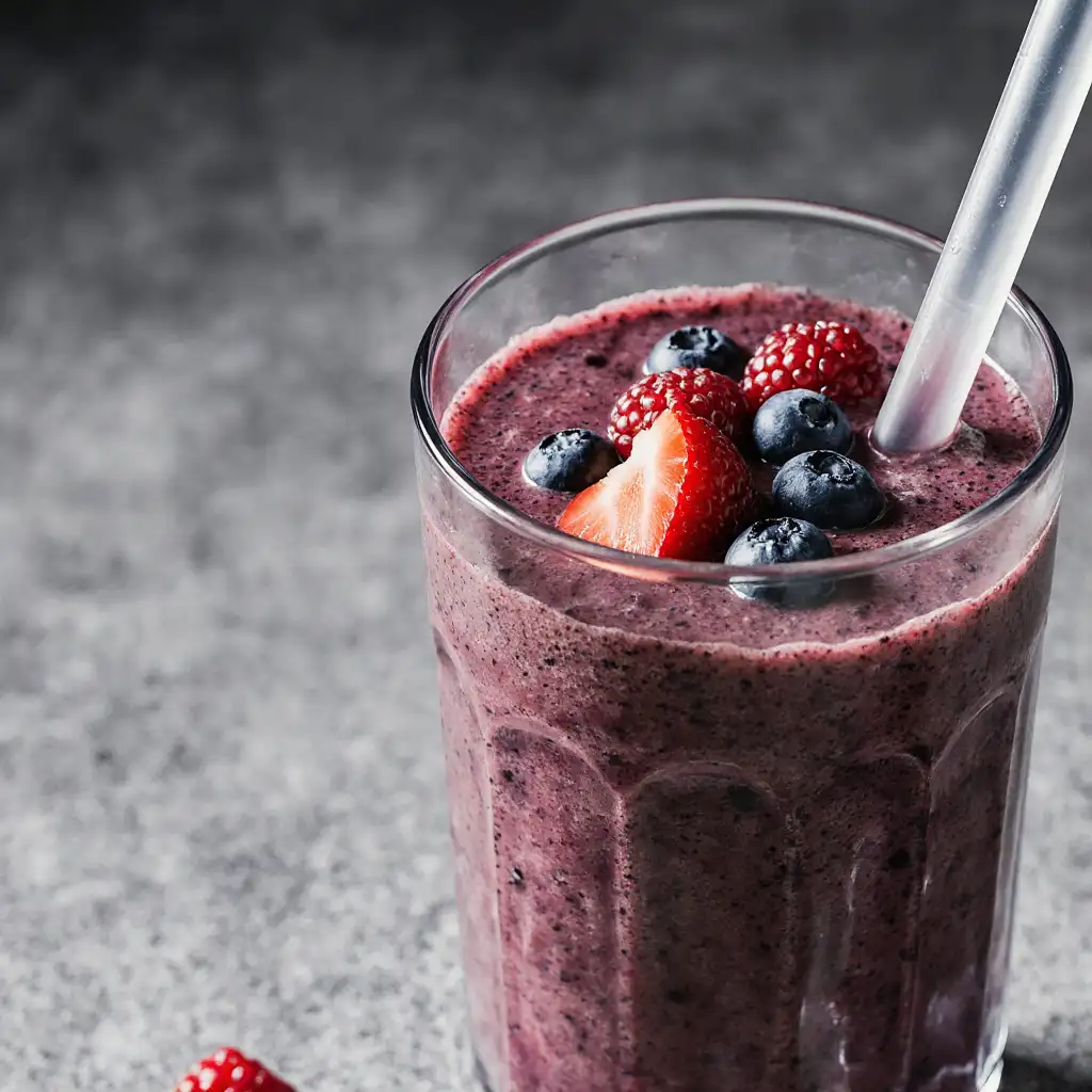 Berry Power Weight Loss Smoothie Mixed berry smoothie for metabolism and detox
