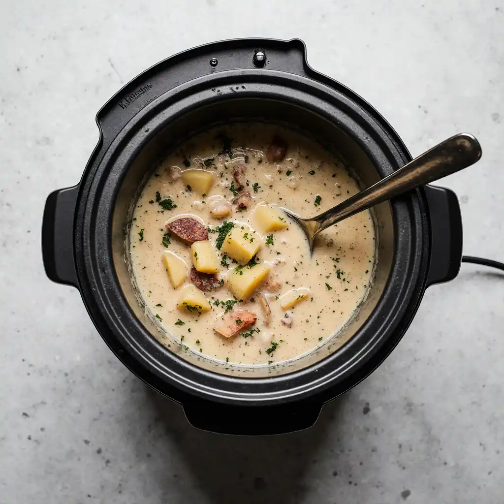 loaded baked potato soup crock pot creamy texture