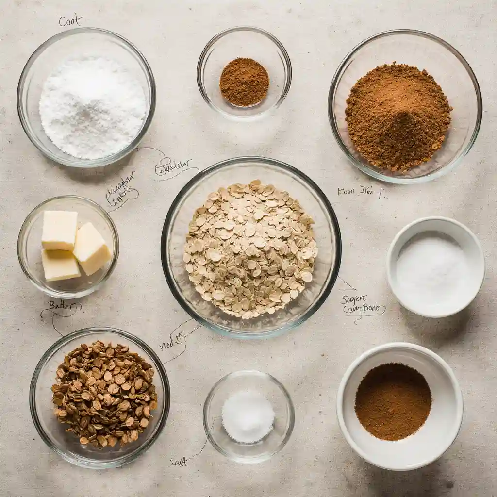 Apple Crisp Recipe with Oats Ingredients