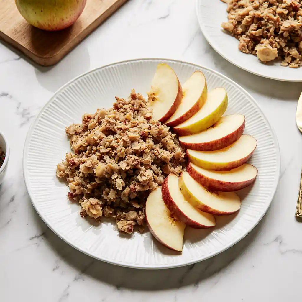 Slicing Apples for Apple Crisp Recipe with Oats