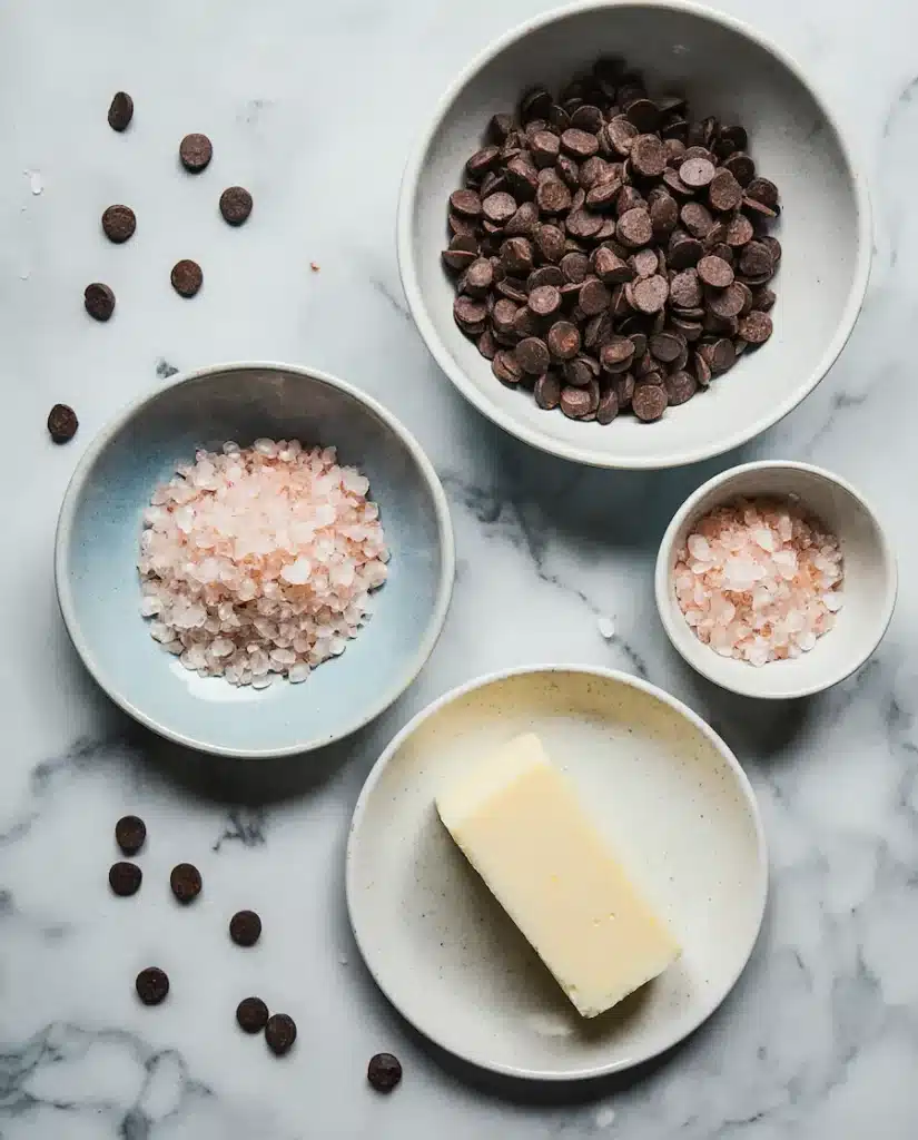 pink-salt-chocolate-chip-cookies-ingredients pink salt chocolate chip cookies ingredients with Himalayan salt