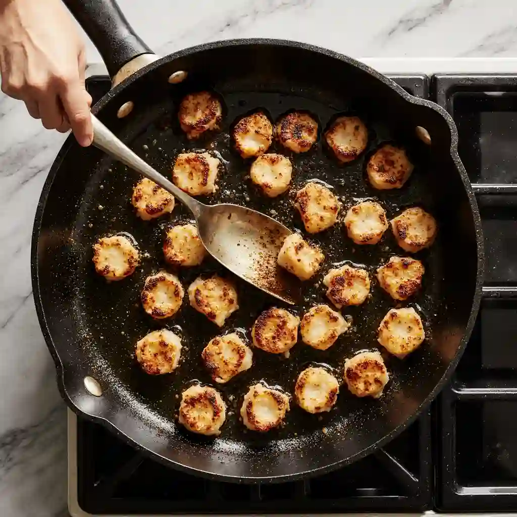 Gochujang Chicken : Searing bite‑size pieces in a skillet until golden